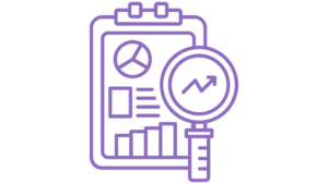 Clipboard icon with charts and graphs representing analytics and reporting