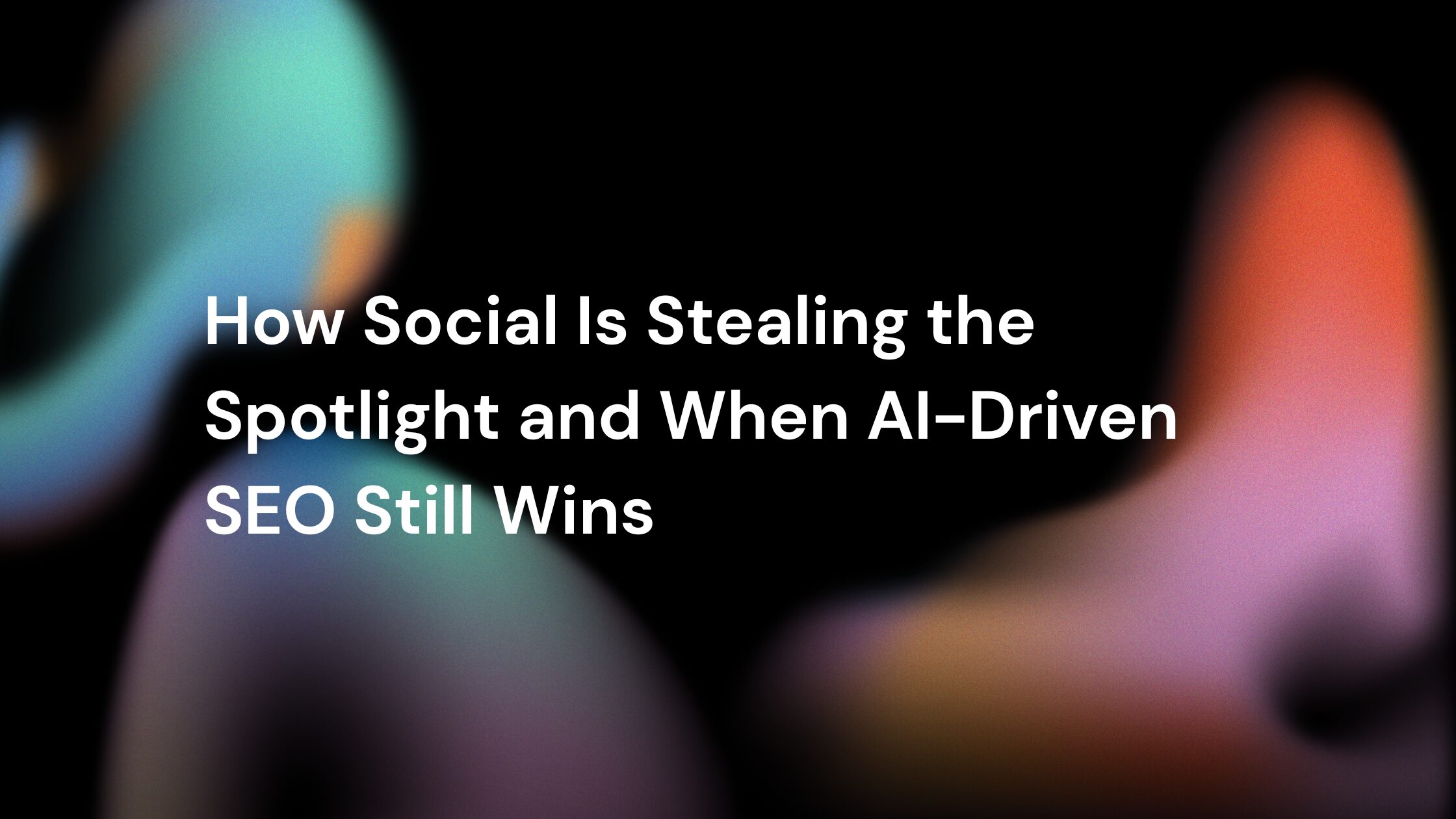 Abstract gradient shapes on a black background with the blog title in white text.