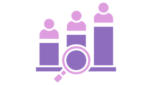 Audience icons with a central target symbol representing audience targeting